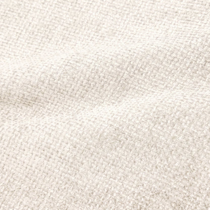Close-up of flat light beige fabric showing a fine, uniform texture.   