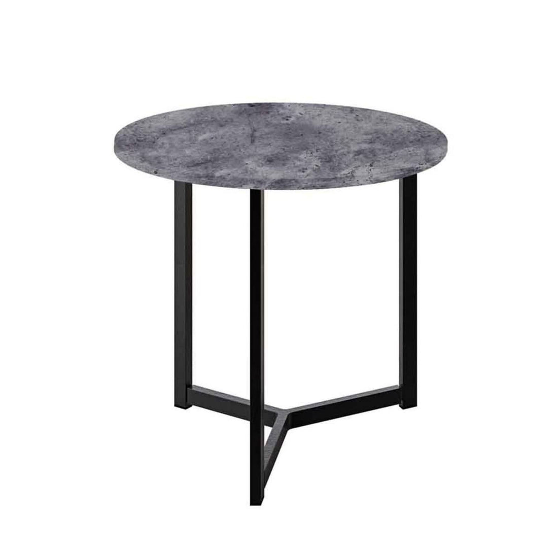 Earl Nesting Coffee Table Set of 2 - Concrete, featuring round tabletops with a sleek metal base, showcasing a modern, industrial-chic aesthetic suitable for versatile use in contemporary living spaces.