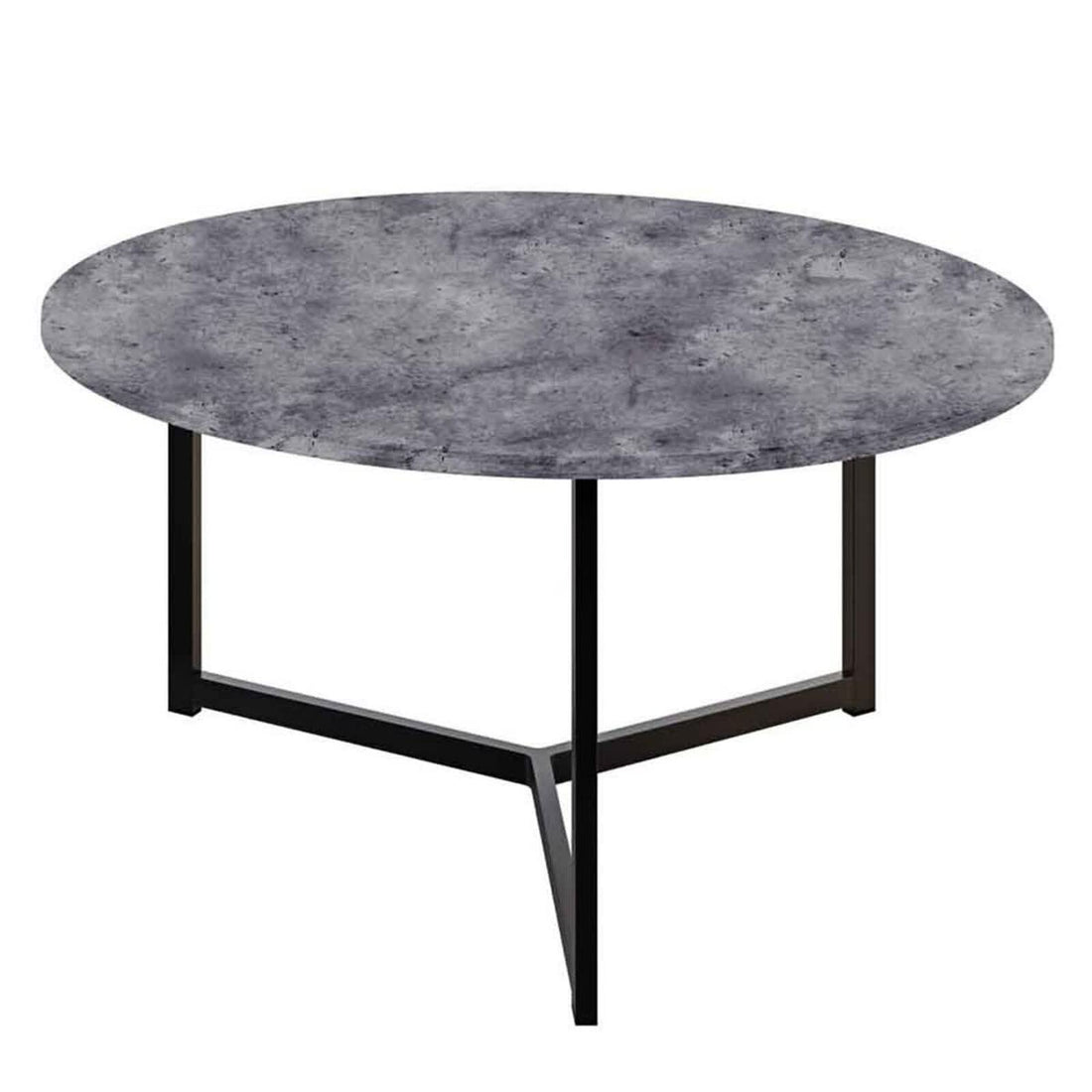 Earl Nesting Coffee Table Set of 2 - Concrete features sleek round tabletops with a sturdy metal base, showcasing a modern, industrial style perfect for versatile, space-saving arrangements in contemporary interiors.