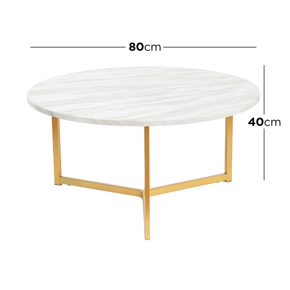 Earl Nesting Coffee Table Set of 2 - Marble; features a white round tabletop with gold legs, showcasing a chic marble-look design and sturdy metal frame ideal for versatile, modern interiors.