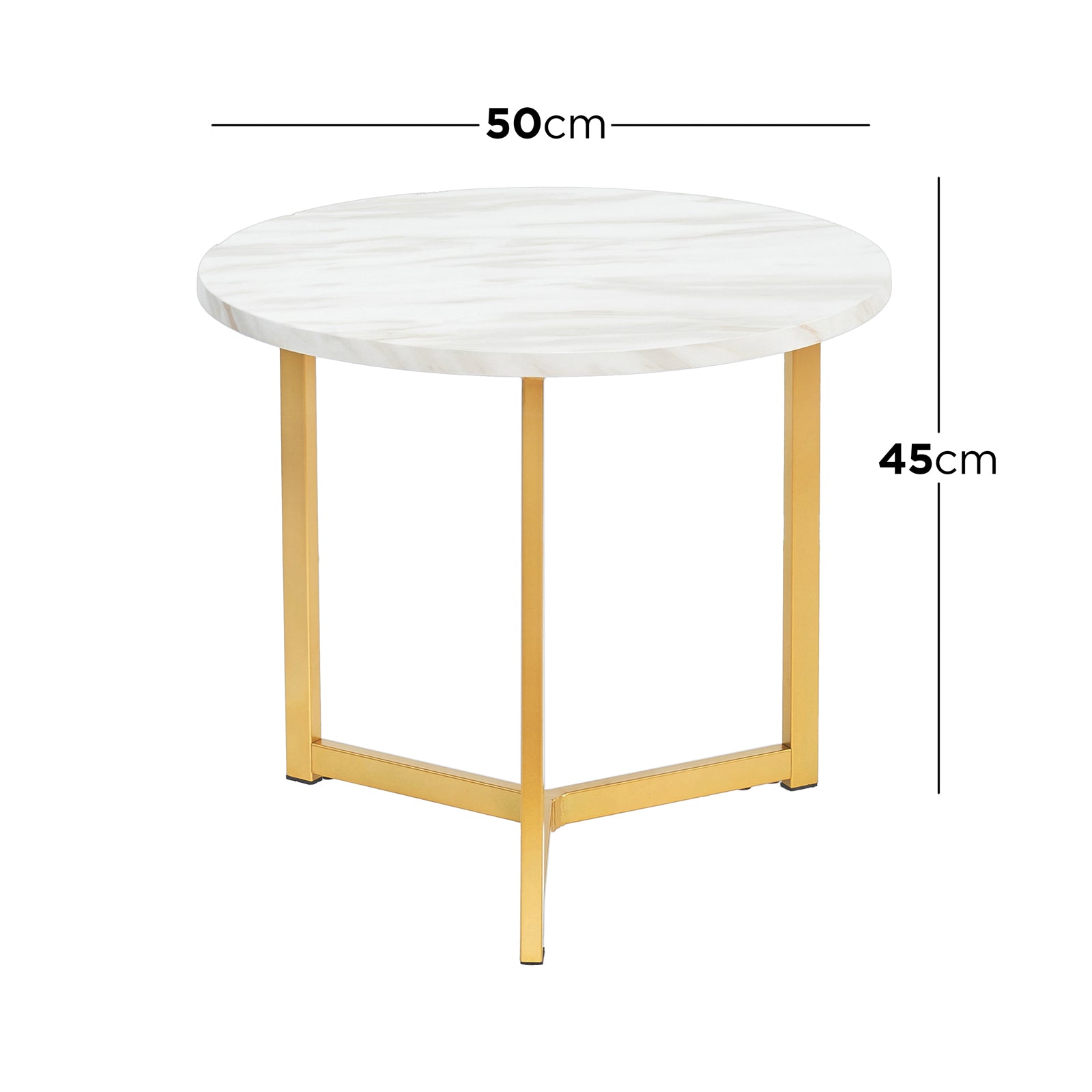 Earl Nesting Coffee Table Set of 2 - Marble; features a round white tabletop with gold legs, showcasing marble elegance and modern versatility in a sleek, durable design. Ideal for stylish, adaptable living spaces.