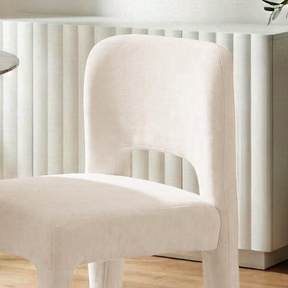 Edris Upholstered Leg Dining Chair in Oat (Set of 2)