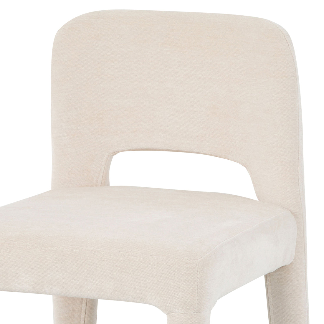 Edris Upholstered Leg Dining Chair in Oat (Set of 2)