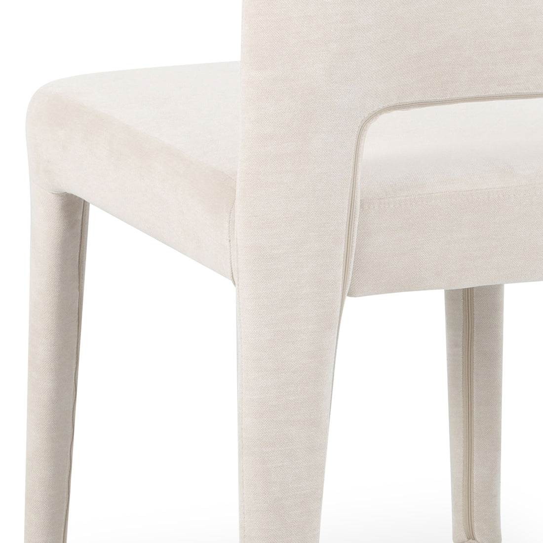Edris Upholstered Leg Dining Chair in Oat (Set of 2)