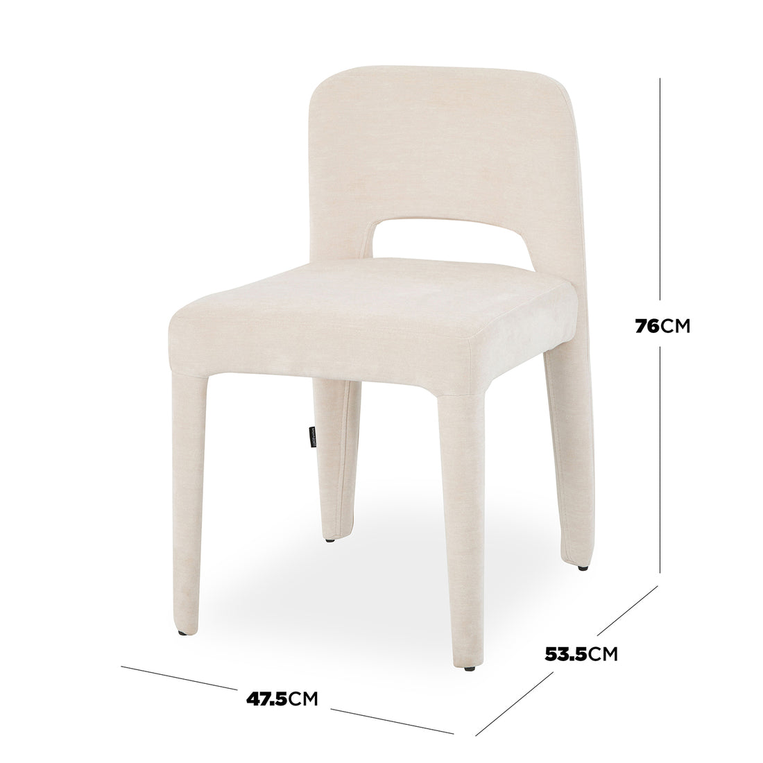 Edris Upholstered Leg Dining Chair in Oat (Set of 2)