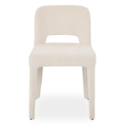 Edris Upholstered Leg Dining Chair in Oat (Set of 2)