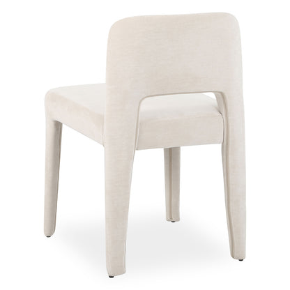 Edris Upholstered Leg Dining Chair in Oat (Set of 2)