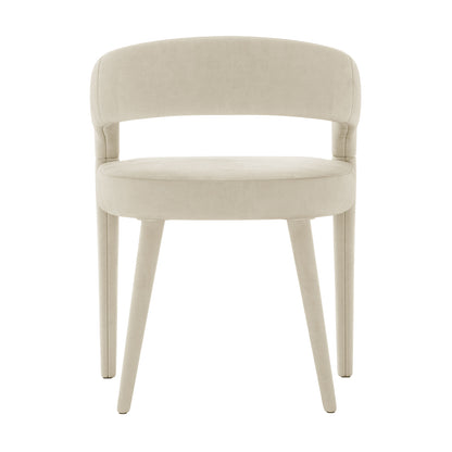 Eisha Velvet Bar Stool Set of 2 featuring plush velvet upholstery, ergonomic curved backrest, and sturdy metal legs. Perfect for enhancing dining spaces with comfort and modern style.