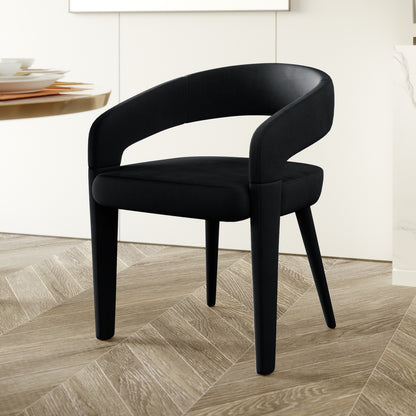 Eisha Velvet Bar Stool Set of 2 features sleek, ergonomic design with a plush velvet finish, curved backrest, and sturdy metal legs, ideal for stylish dining or bar areas.