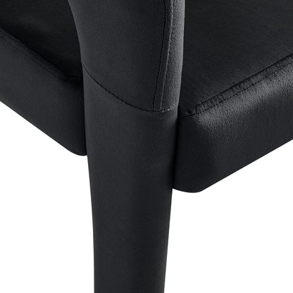 Eisha Velvet Dining Chair Black Set of 2, showcasing plush velvet upholstery, curved backrest, and sturdy metal frame with built-in footrest, ideal for modern dining spaces and comfortable seating.