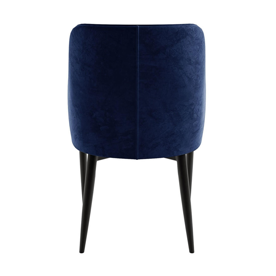 Elly High-Back Velvet Curved Dining Chair - Dark Navy (2pc)