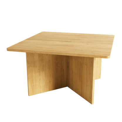 Emelia 80cm Square Coffee Table showcases a sleek, modern design in engineered wood. Its minimalist square shape enhances any living space, highlighting both style and functionality.