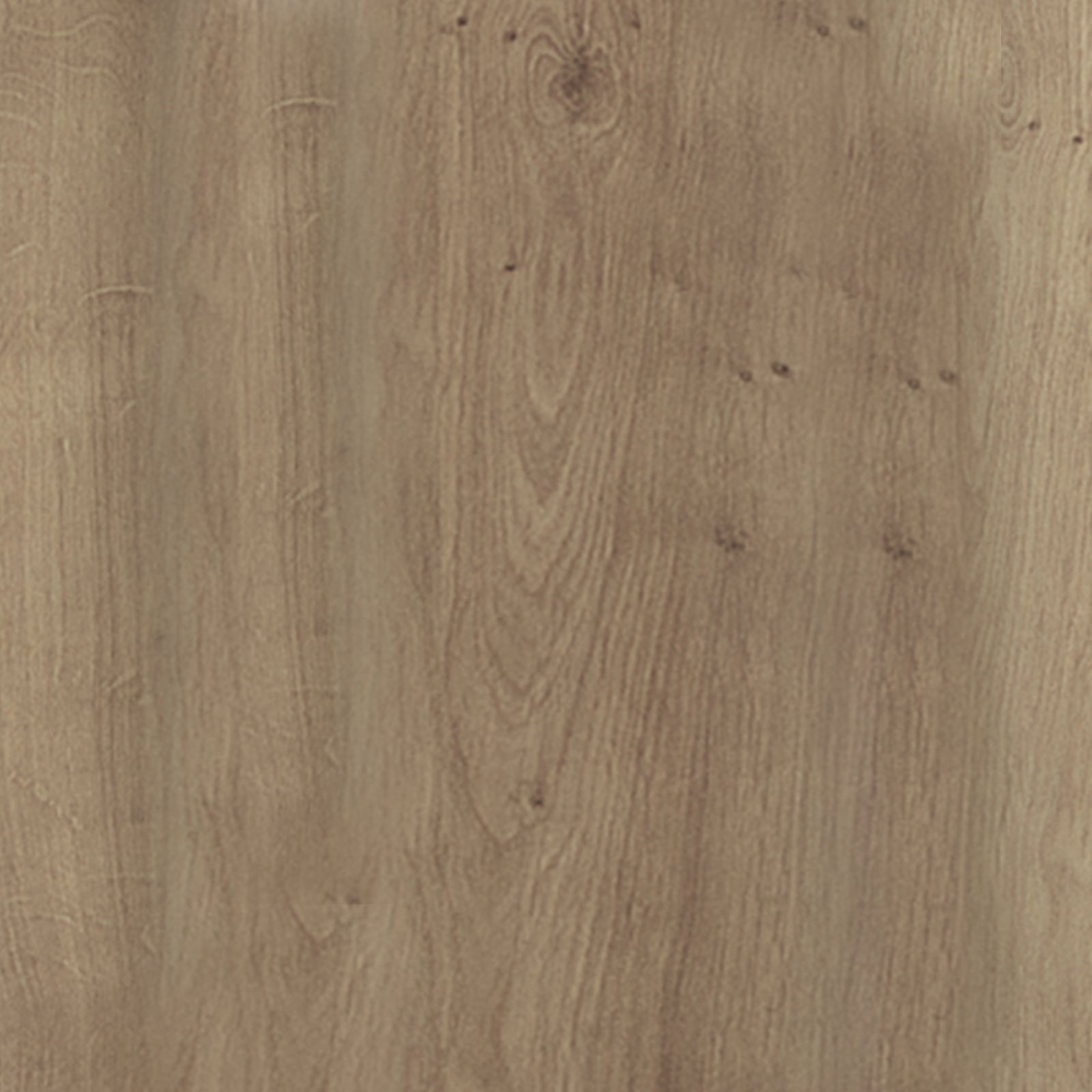 Faunus 200cm 8 Seater Dining Table in Natural, showcasing a close-up of the light-brown oak-style veneer with visible grain patterns and small knots, highlighting its elegant and durable craftsmanship.