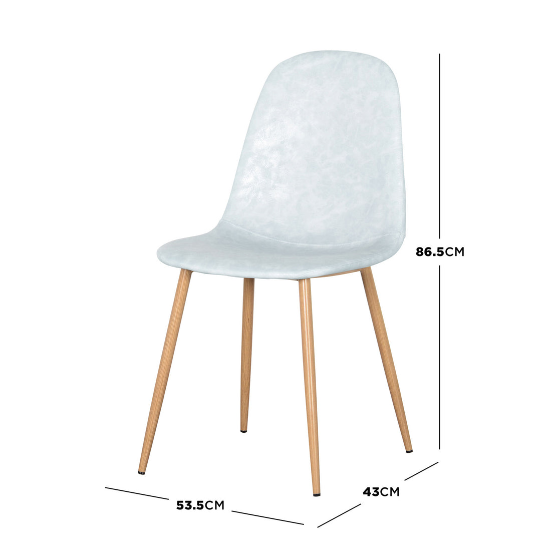 Florida PU Leather Dining Chairs, set of 4, featuring sleek design with white seats and wooden legs, offering a luxurious and modern aesthetic for any dining space.