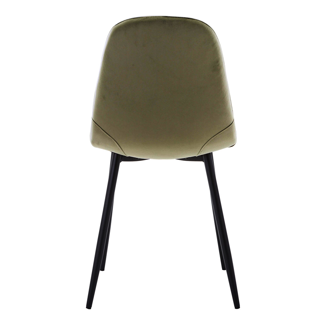 Halsa Luxe Velvet Classic Dining Chair set of 4, showcasing the sleek backrest design, upholstered in luxurious velvet with durable metal legs and ergonomic back support, perfect for modern dining settings.