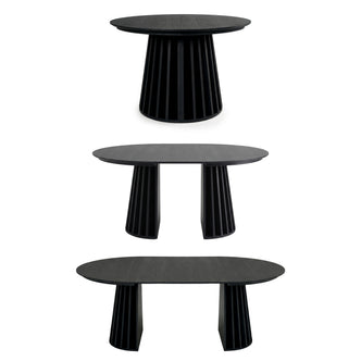 Henri 120cm–200cm Extendable Dining Table in Black