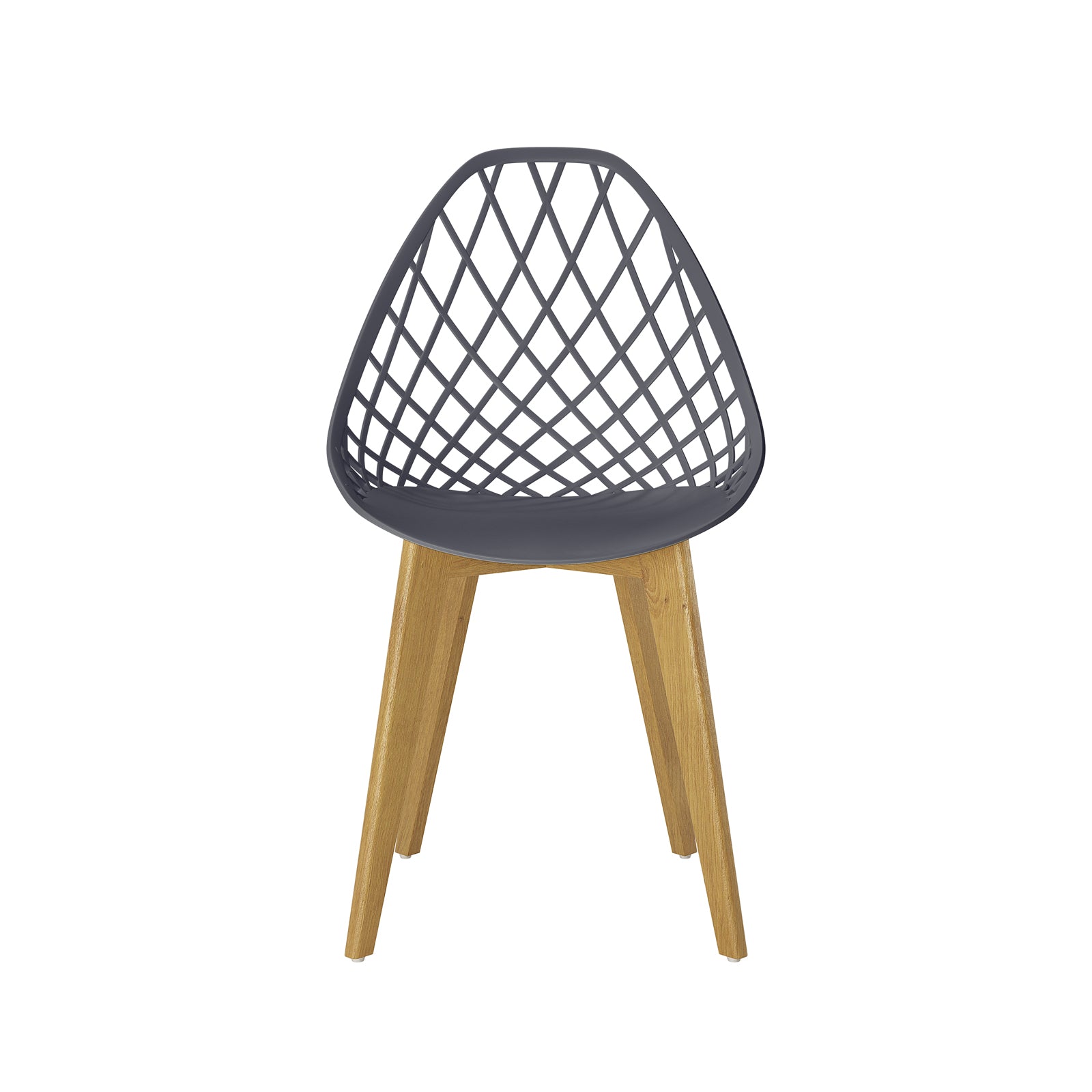 Jonah Beech Wood Dining Chair Dark Charcoal Set of 4 featuring sleek design with beech wood legs and durable Polypropylene seat; ideal for enhancing dining room aesthetics with modern elegance.