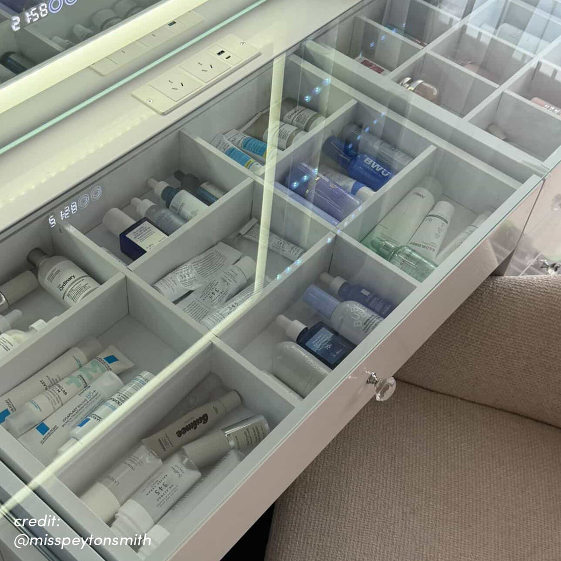 Juliette LED Makeup Vanity Table with Storage in White