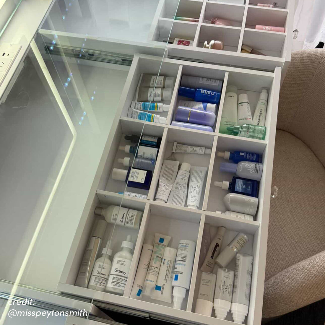 Juliette LED Makeup Vanity Table with Storage in White