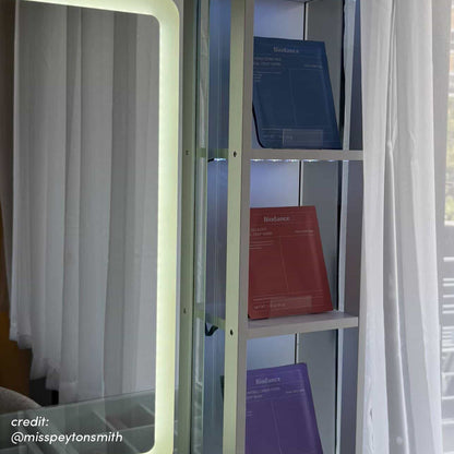 Juliette LED Makeup Vanity Table with Storage in White