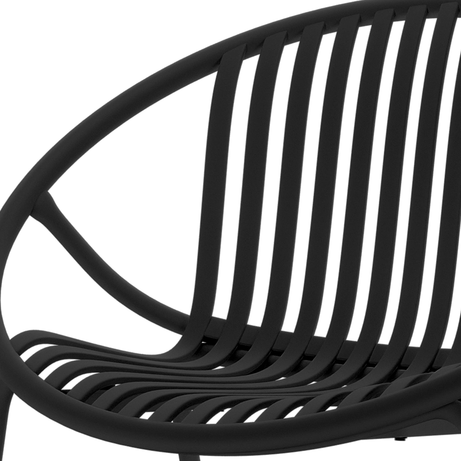 Kosmos Indoor/Outdoor Wire Dining Chair Black Set of 2 features a modern wire design with durable, lightweight polypropylene seats and sturdy powder-coated metal legs, ideal for versatile indoor and outdoor use.