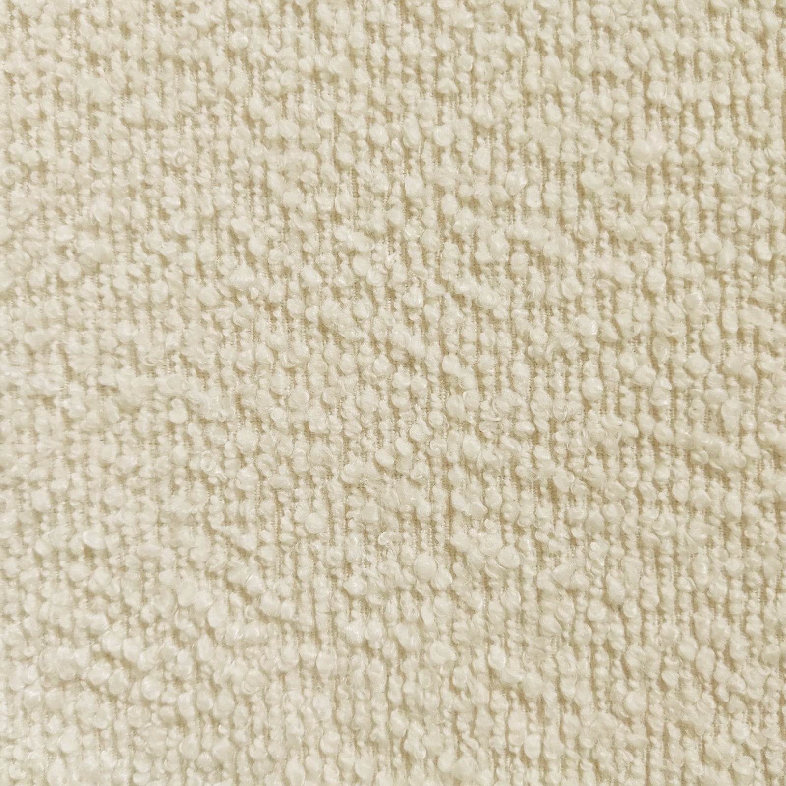 Maddi Boucle Hardwood Dining Chair Beige, showcasing a close-up of its textured boucle fabric, curved backrest, and sturdy American wood frame, highlighting its sophisticated design and comfortable ergonomic features.