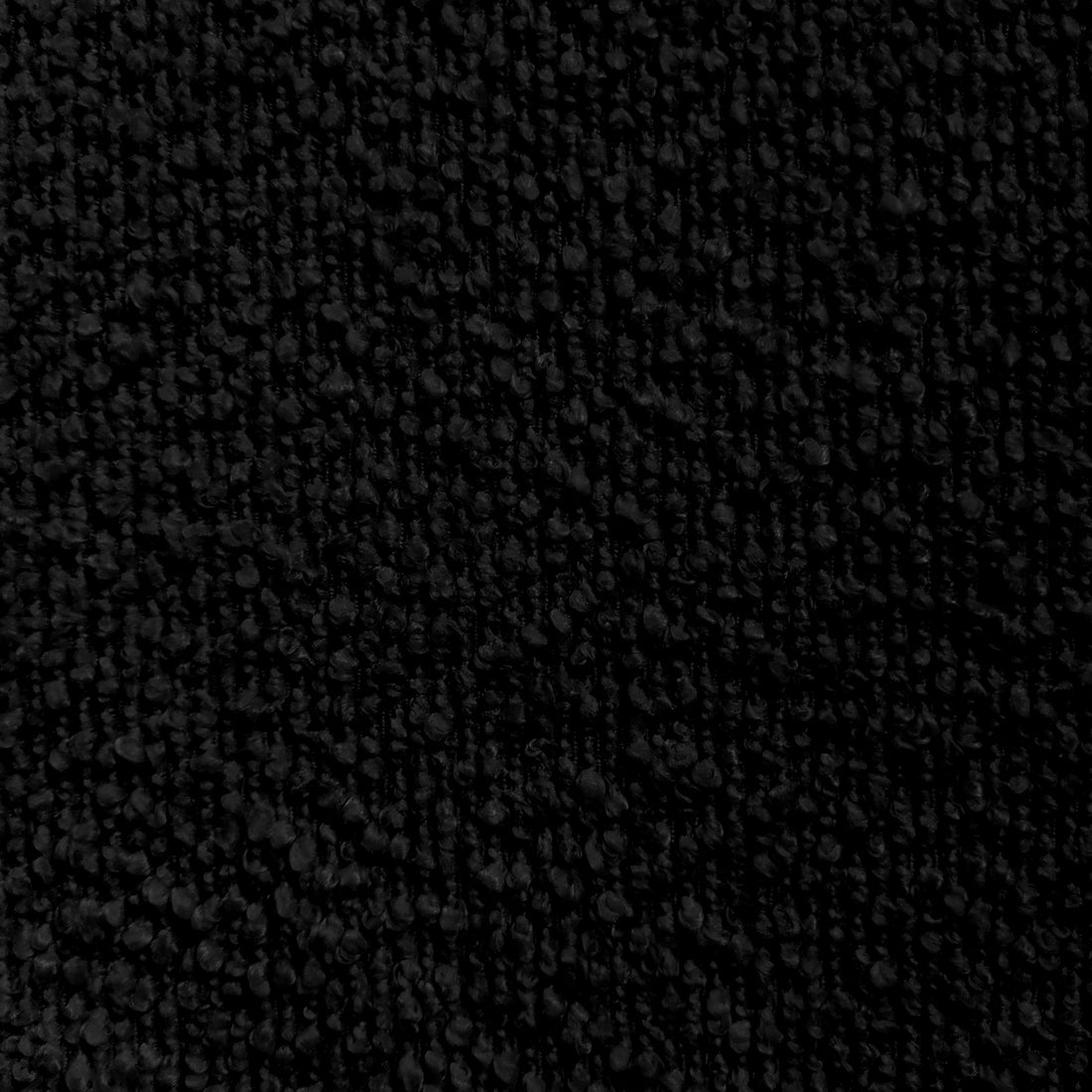 Maddi Boucle Hardwood Dining Chair Black features a close-up of the soft boucle fabric texture, showcasing its curved backrest and ergonomic design for stylish comfort and durability.