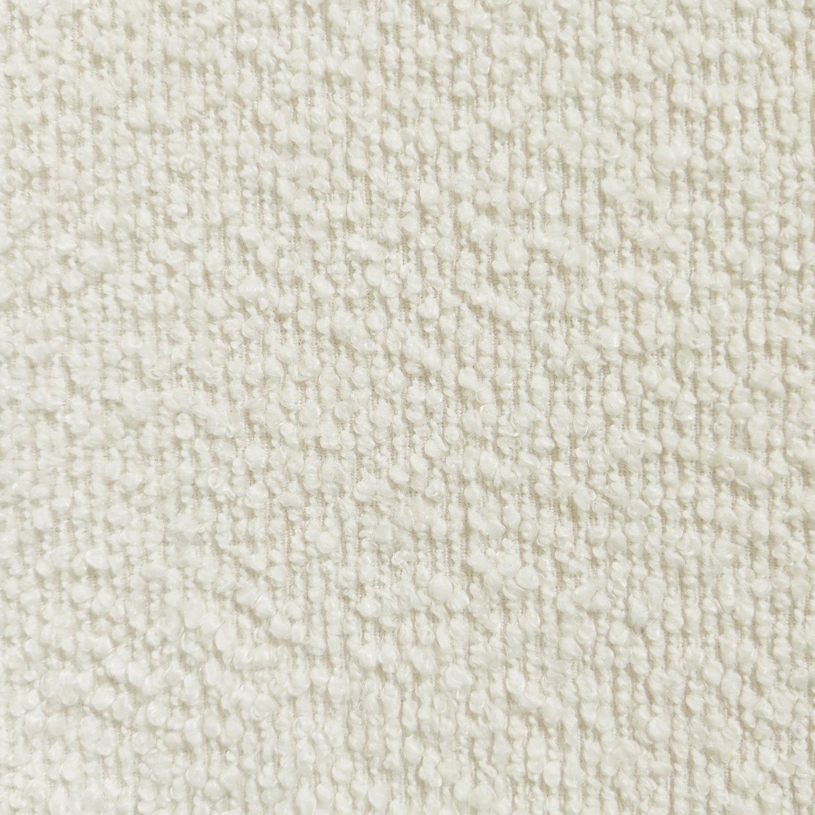 Maddi Boucle Hardwood Dining Chair Cream White features a curved backrest and armrests, upholstered in soft boucle fabric, with a robust American wood frame, exuding modern farmhouse style.