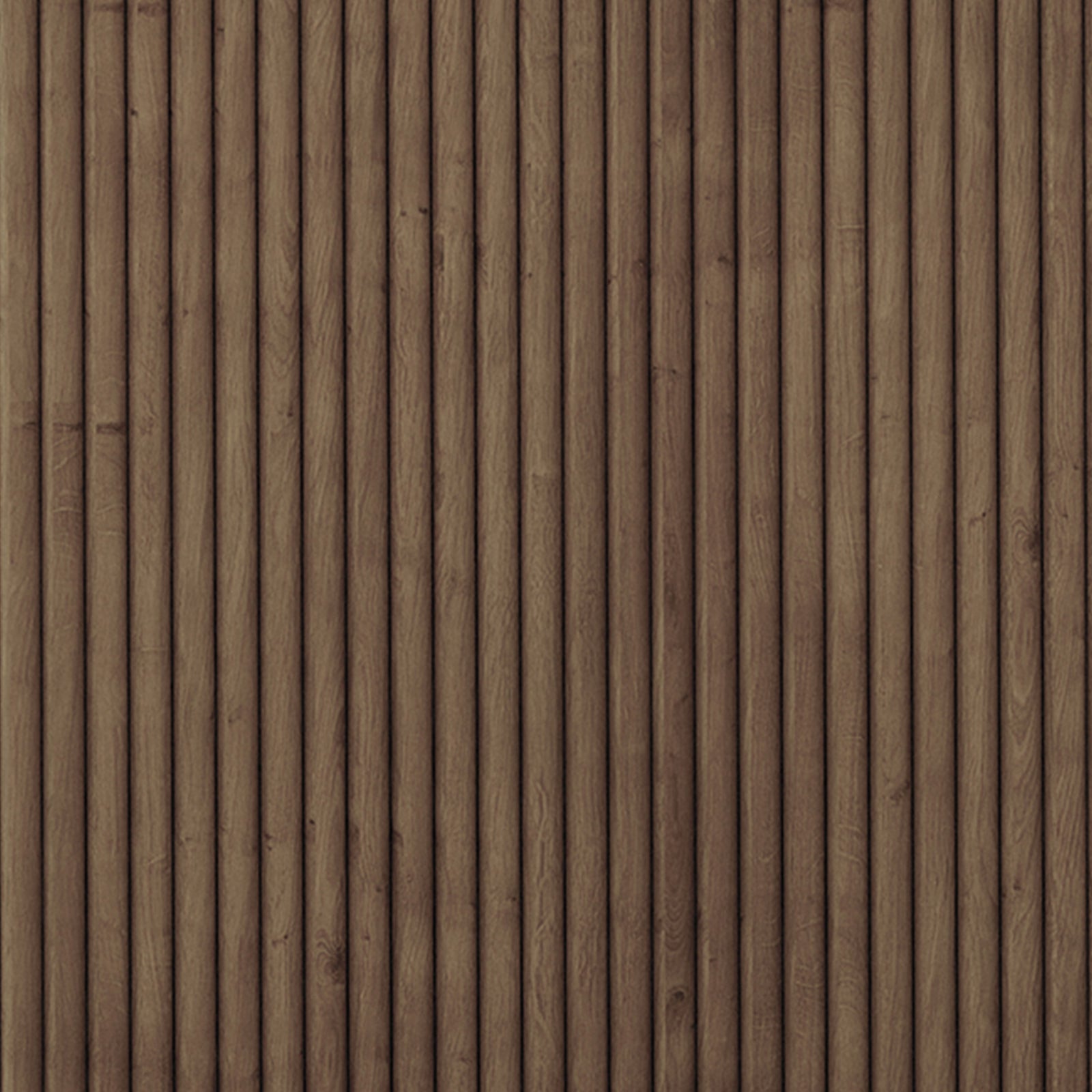 Marciana 8 Seater Fluted Oval Dining Table features vertical wooden slats with a warm brown finish and visible grain, showcasing a unique fluted design that complements both modern and traditional dining spaces.