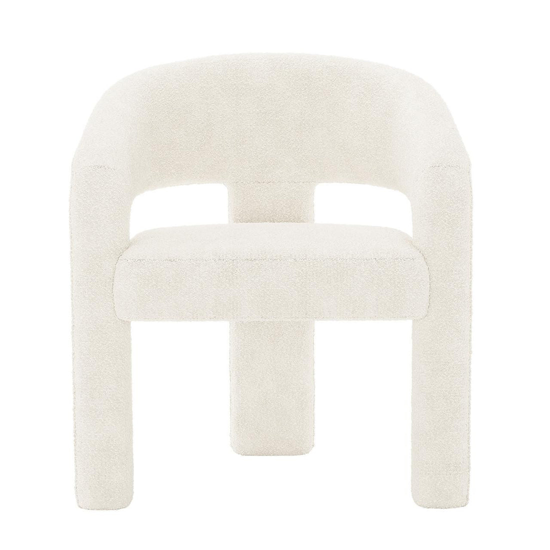 Mariah Boucle Upholstered Accent Chair - Cream White