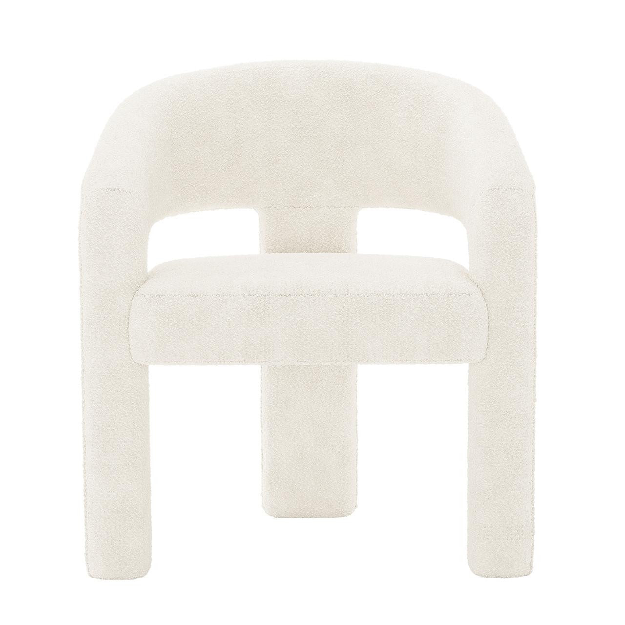 Mariah Boucle Upholstered Accent Chair - Cream White
