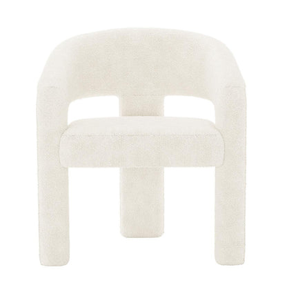 Mariah Boucle Upholstered Accent Chair - Cream White