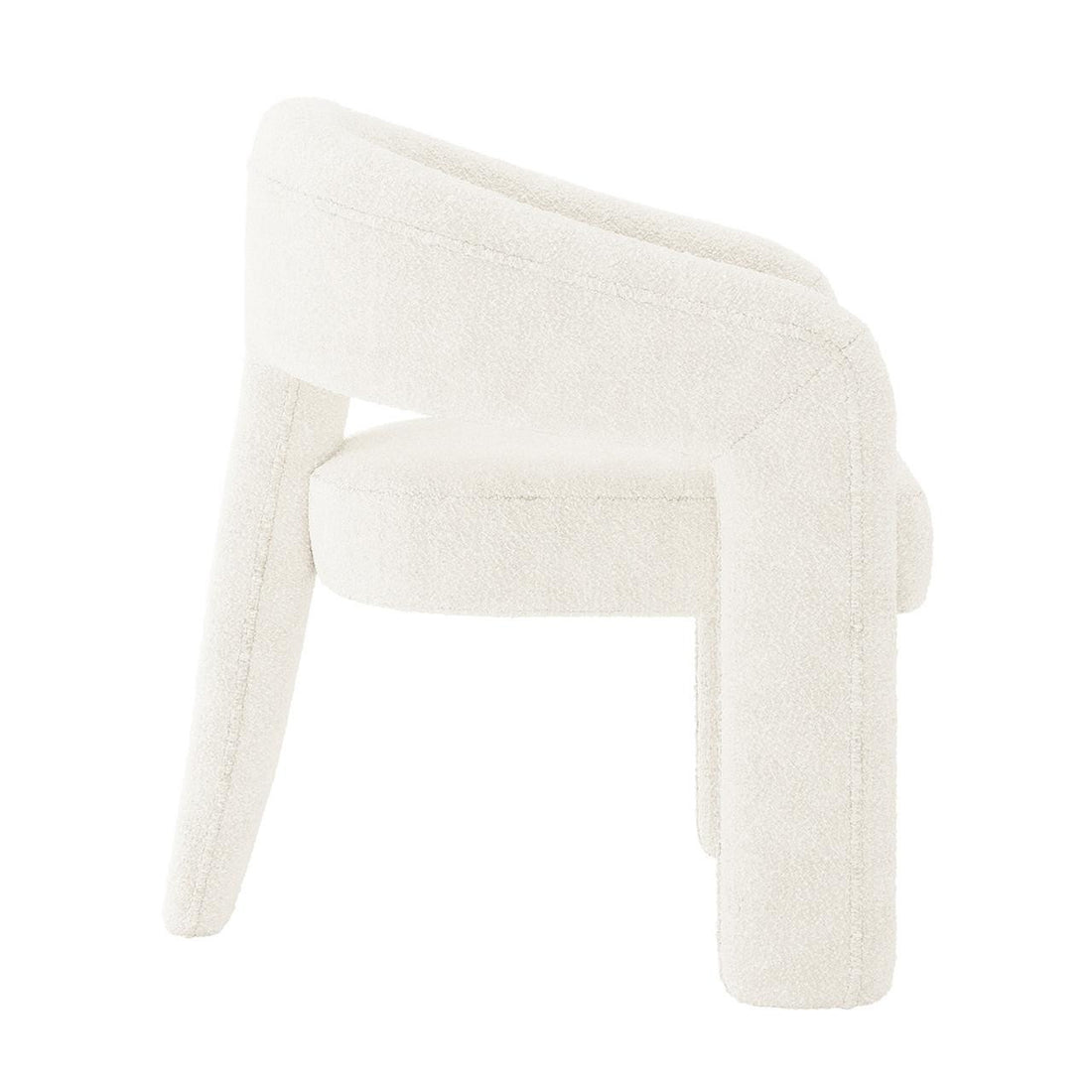 Mariah Boucle Upholstered Accent Chair - Cream White