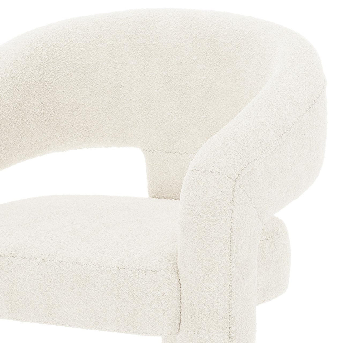 Mariah Boucle Upholstered Accent Chair - Cream White