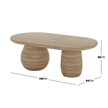 Mason Modern Indoor Premium Concrete Coffee Table - Beige