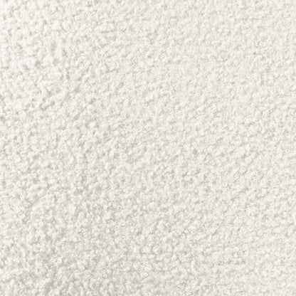 Maveri Boucle Dining Chair Set of 2 in Cream White, featuring looped boucle fabric with a fuzzy texture, sleek metal legs, and a uniquely shaped backrest for stylish comfort.