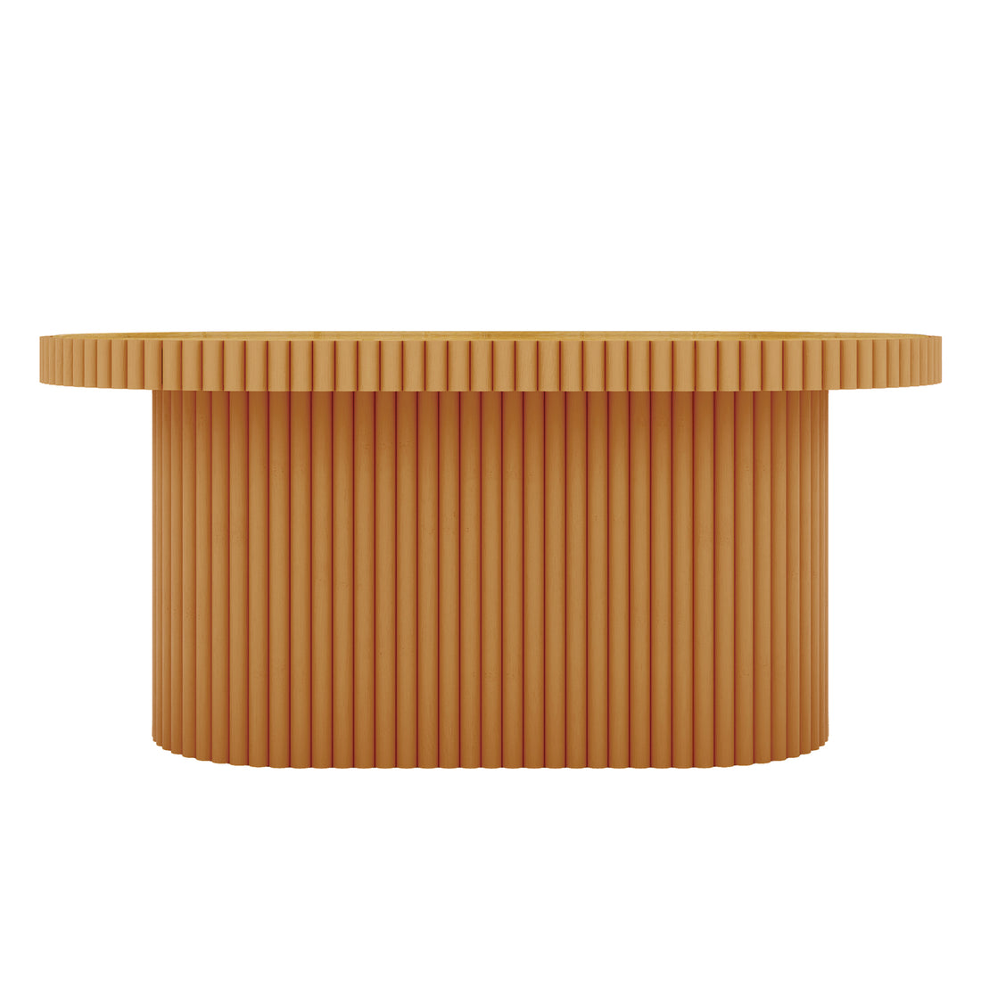 Olive Natural Rattan Side Coffee Table - Honey features a round rattan top with a semi-glossy finish, complemented by a tempered glass surface, ideal for stylish indoor and outdoor use.