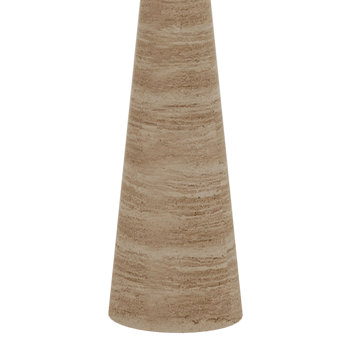 Rockwell Textured Concrete Console Table in Beige, featuring a smooth oval top and unique cone-shaped bases, showcases a stylish blend of practicality and modern design, perfect for enhancing any interior space.