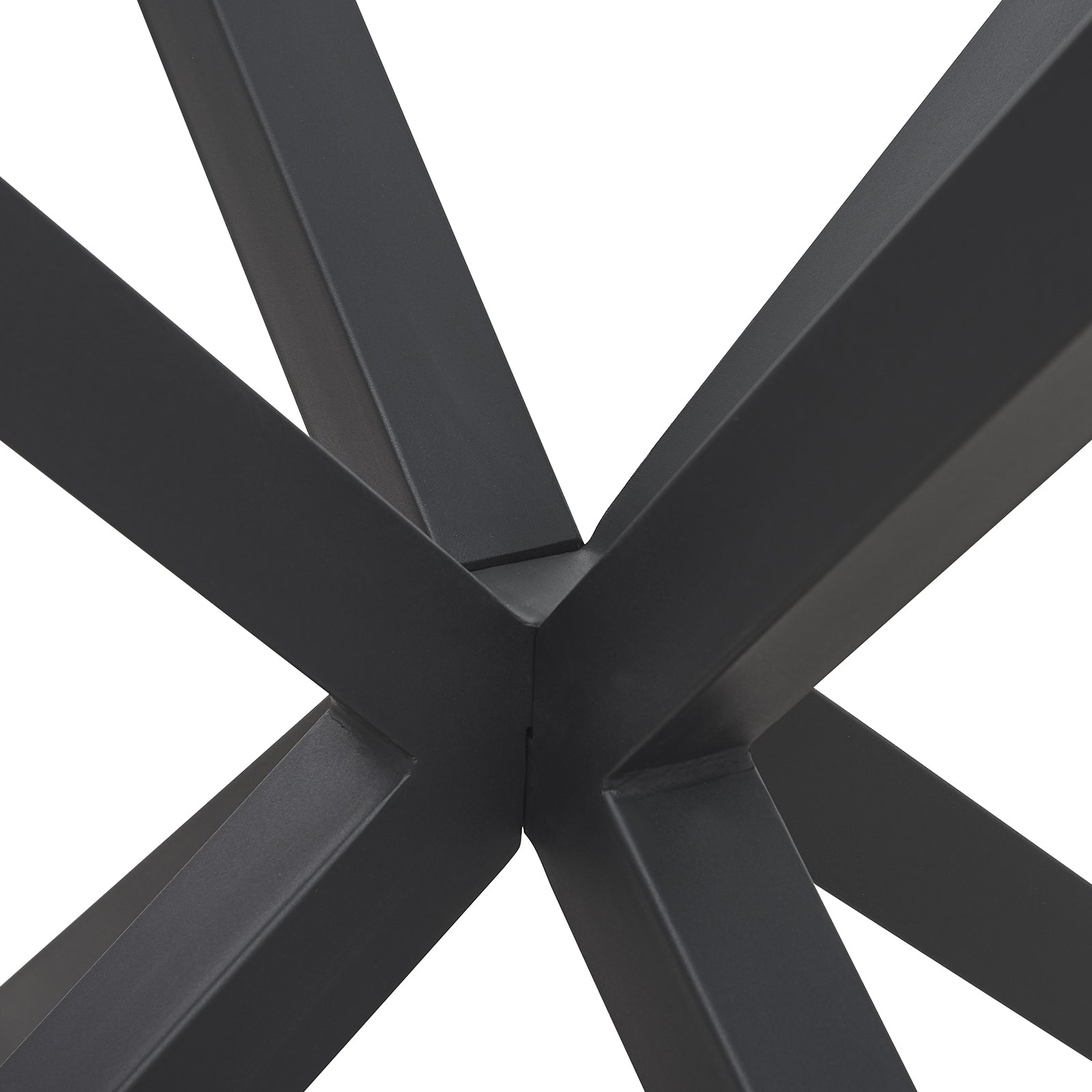 Rylee 120cm Black Round Table w/ 4 Halsa Chairs Dining Set features a round glass top with intersecting X-shaped metal legs and four high-backed upholstered velvet chairs with solid angled legs.