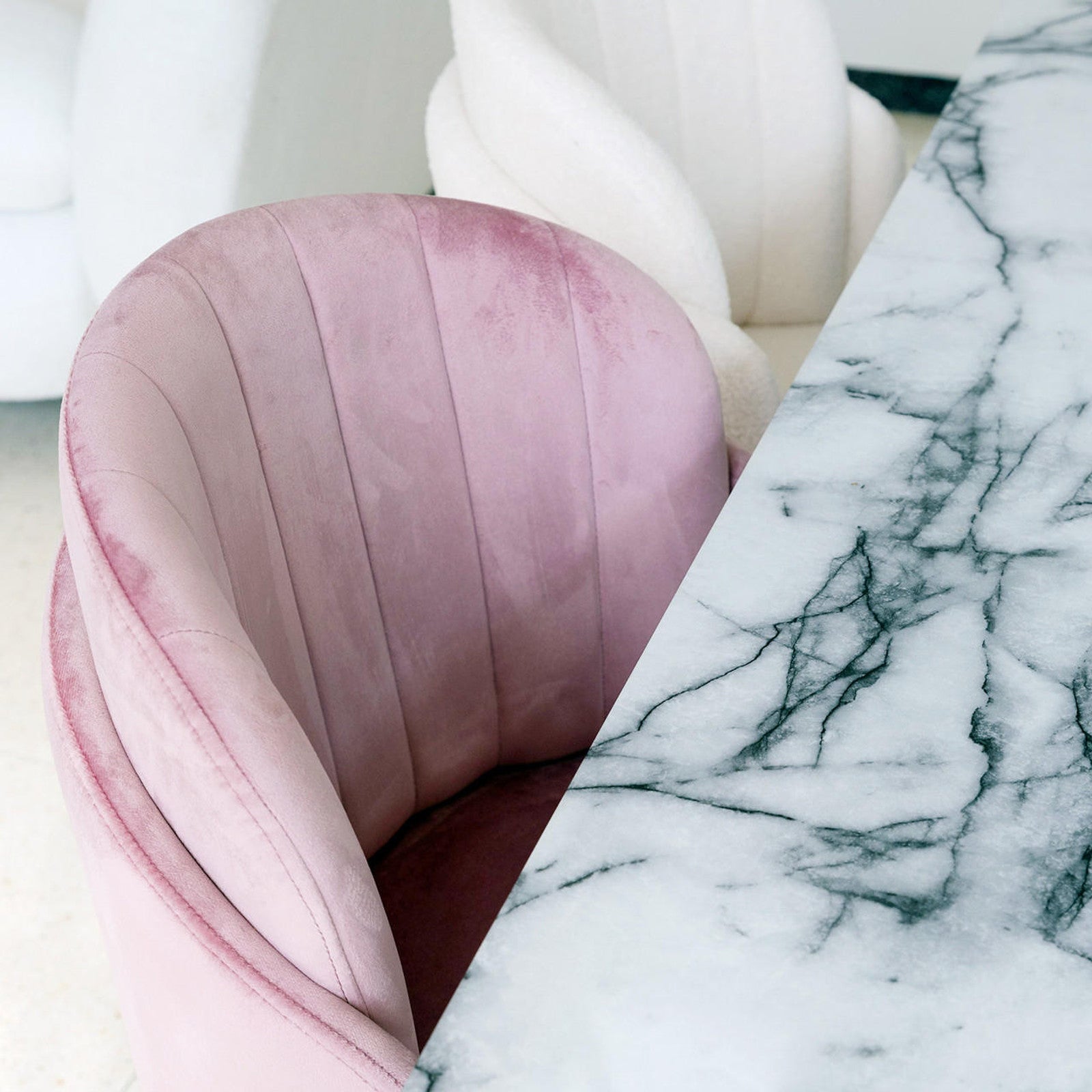 Scarlett Velvet Dining Chair Set of in Mauve Pink – Luxo Living