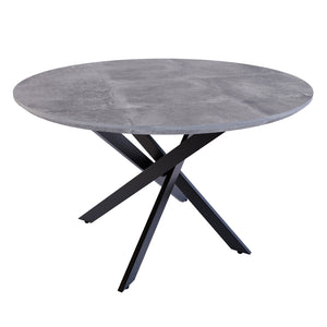 Stoten 120cm 4 Seater Round Dining Table in Concrete