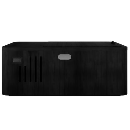 Lambert 2-Person 1HP Chiller Ice Bath in Black, featuring a sleek wooden exterior with digital controls, designed for optimal recovery with adjustable temperatures and spacious enough for two adults.