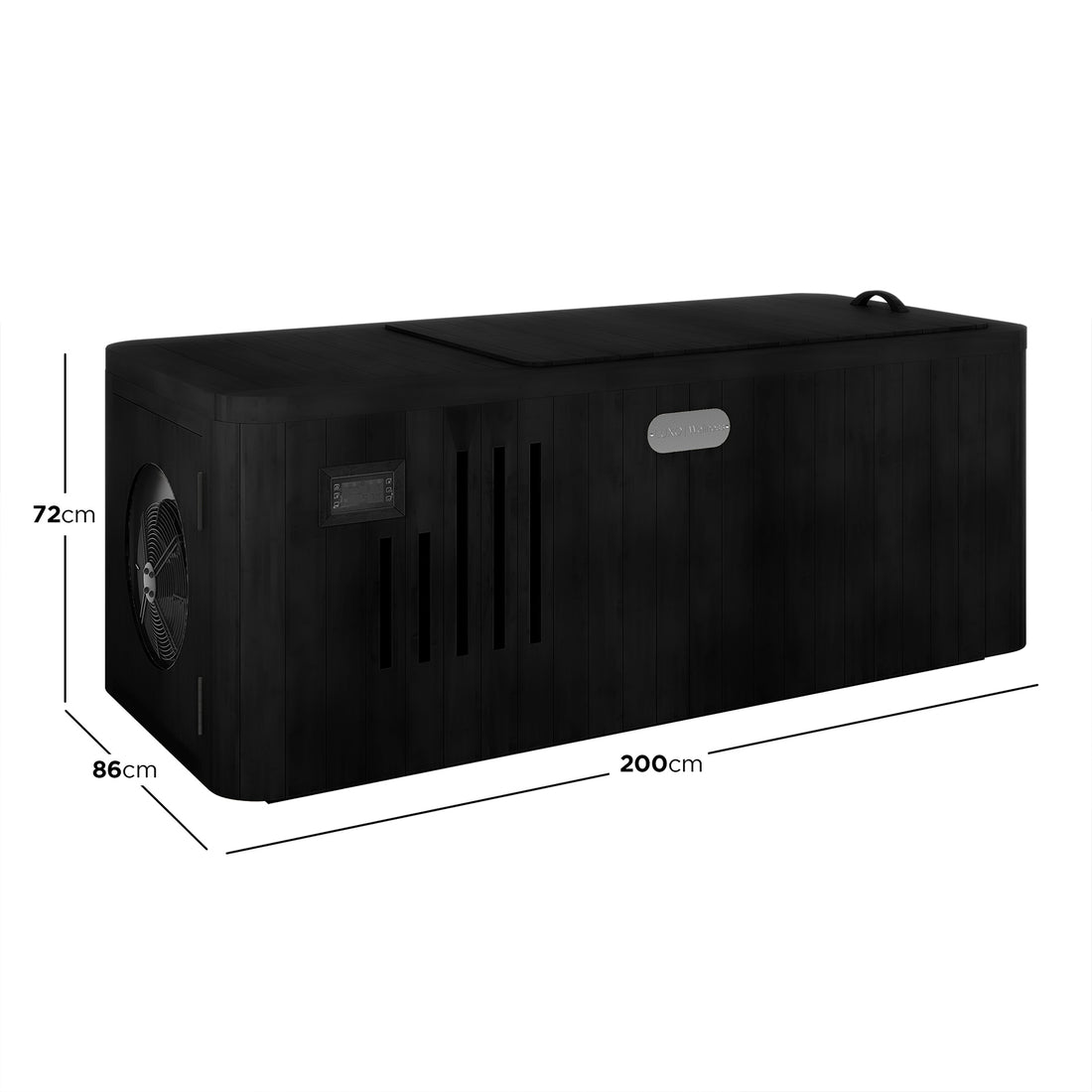 Lambert 2-Person 1HP Chiller Ice Bath in Black