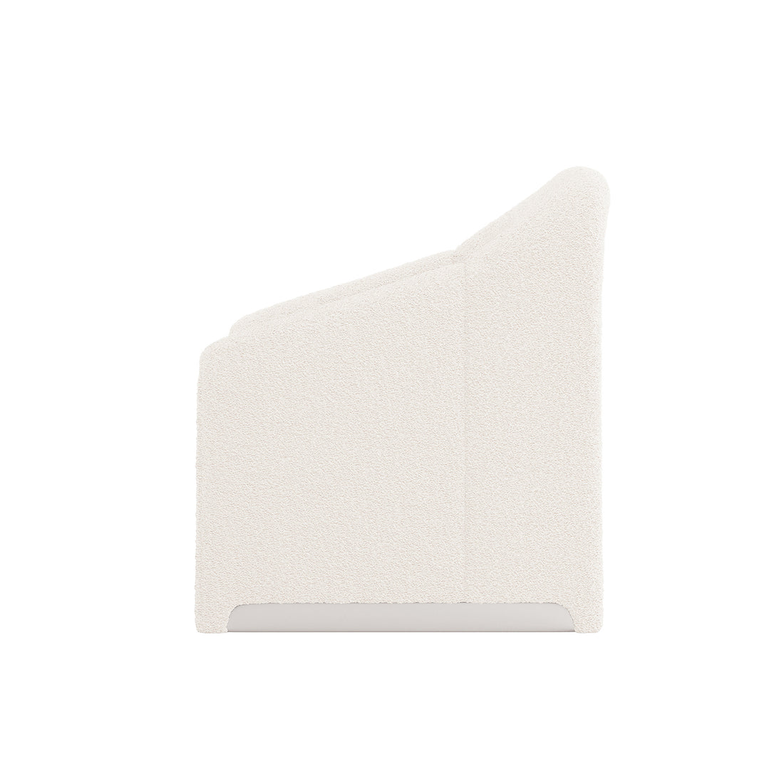 Aaralyn Bouclé Accent Chair with curved ergonomic design, featuring soft bouclé fabric and plush cushioning on a sturdy wood frame, ideal for stylish comfort in any room.