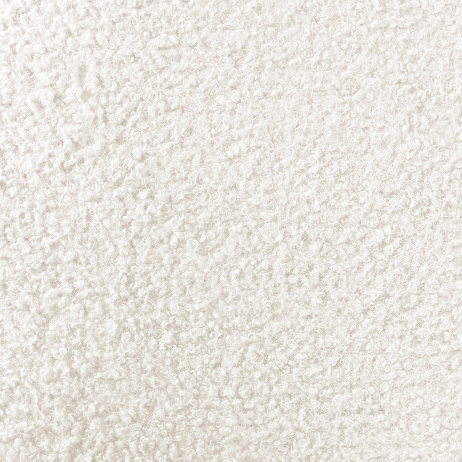 Extreme close-up of the Anica 6 Seater Boucle Sofa Bed Set in Cream White, highlighting its fluffy, looped boucle texture, showcasing the sofa's inviting, cosy fabric surface.