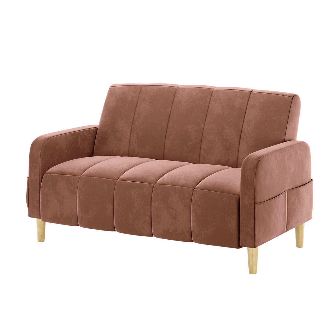 Anica Seater Velvet Fabric Sofa Bed in Blush – Luxo Living