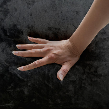 Avian 2 Seater Velvet Sofa with Steel Legs - Black