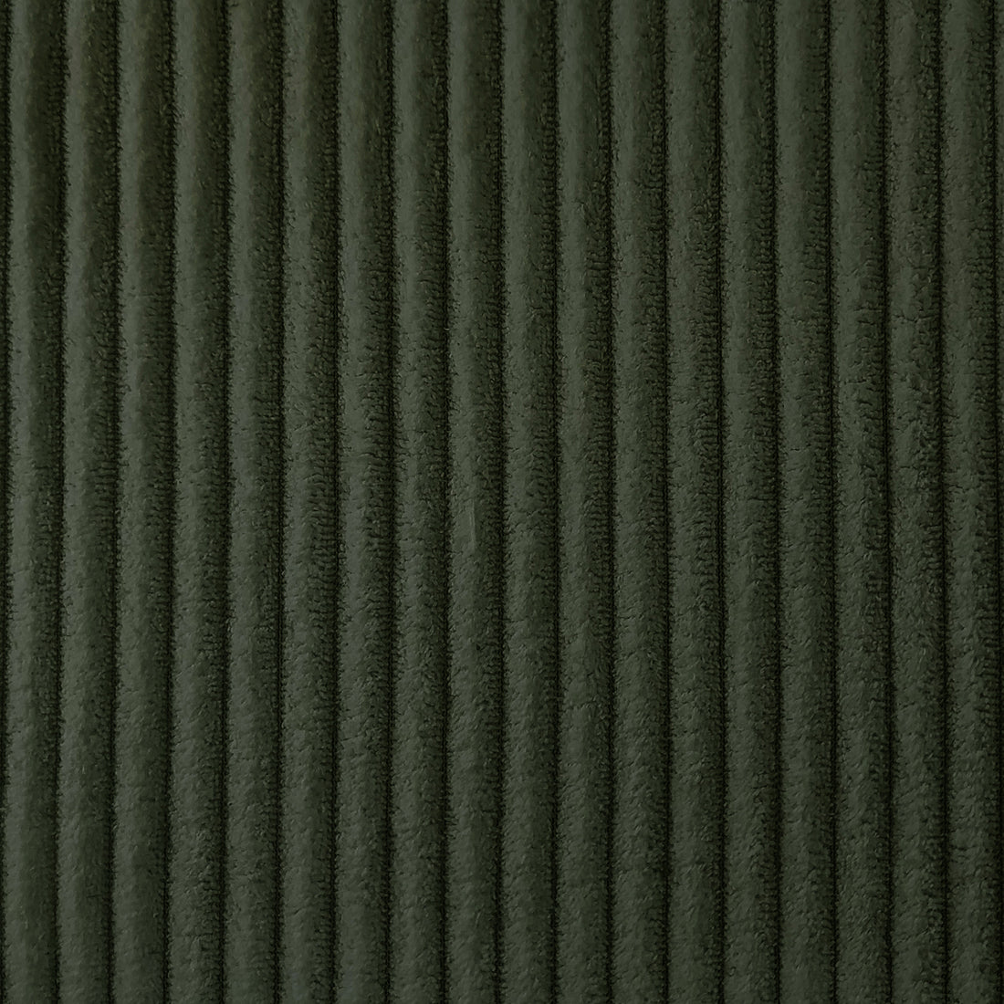 Bengtaz Corduroy Armless Curved Accent Chair - Dark Green