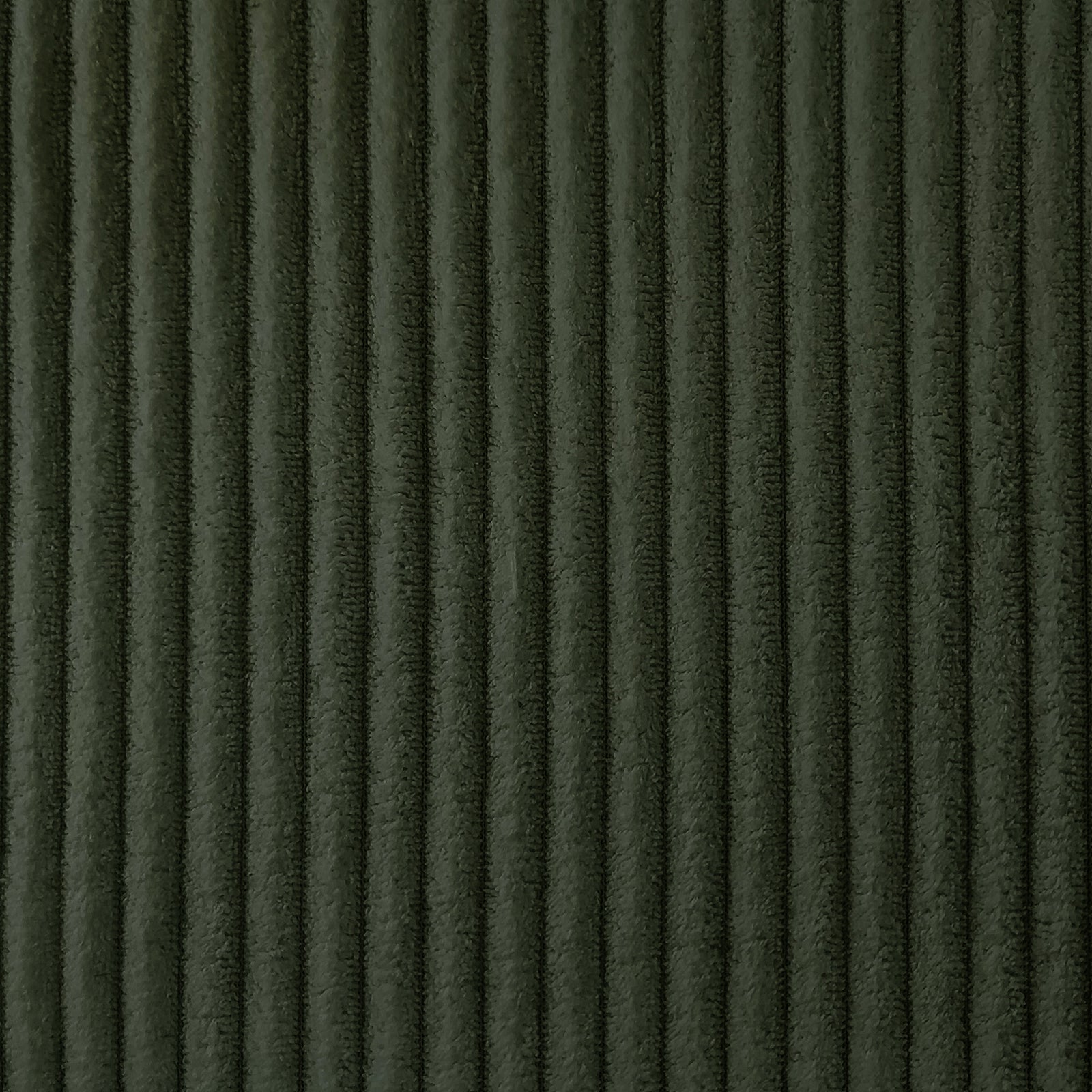 Bengtaz Corduroy Armless Curved Accent Chair - Dark Green