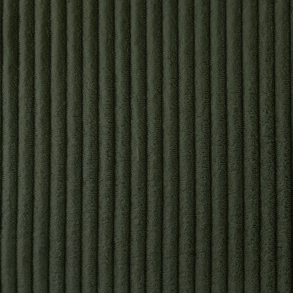 Bengtaz Corduroy Armless Curved Accent Chair - Dark Green